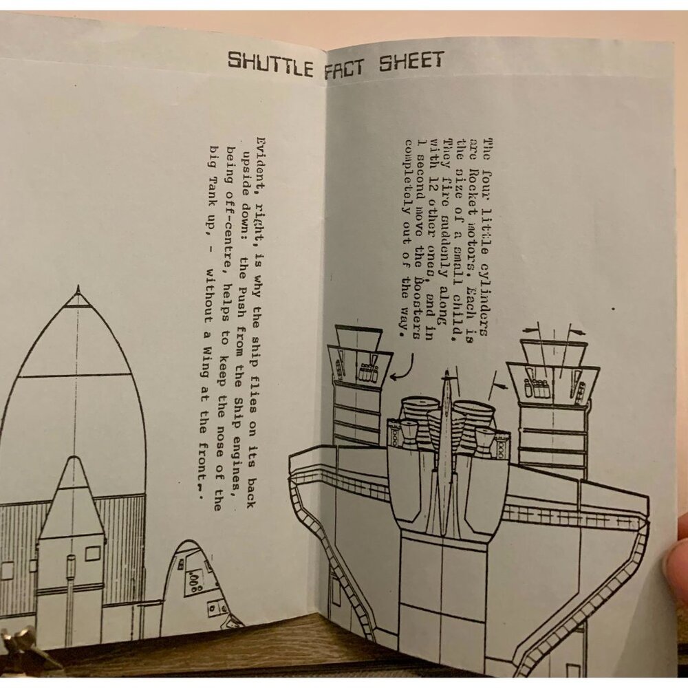 Vintage NASA Shuttle Fact Sheet Fold-Out Booklet